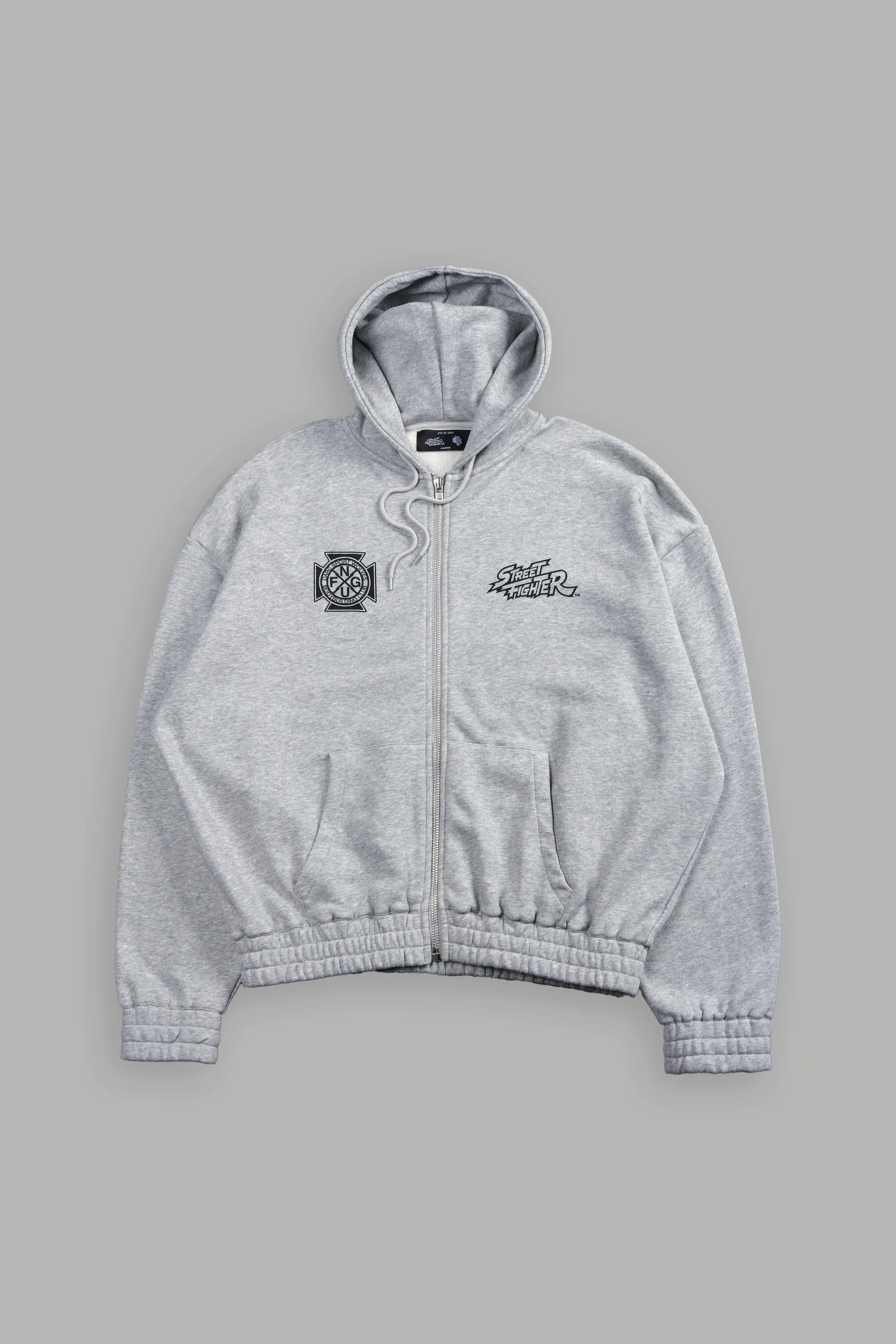 Final Boss "Chambers" Zip Hoodie in Light Athletic Gray