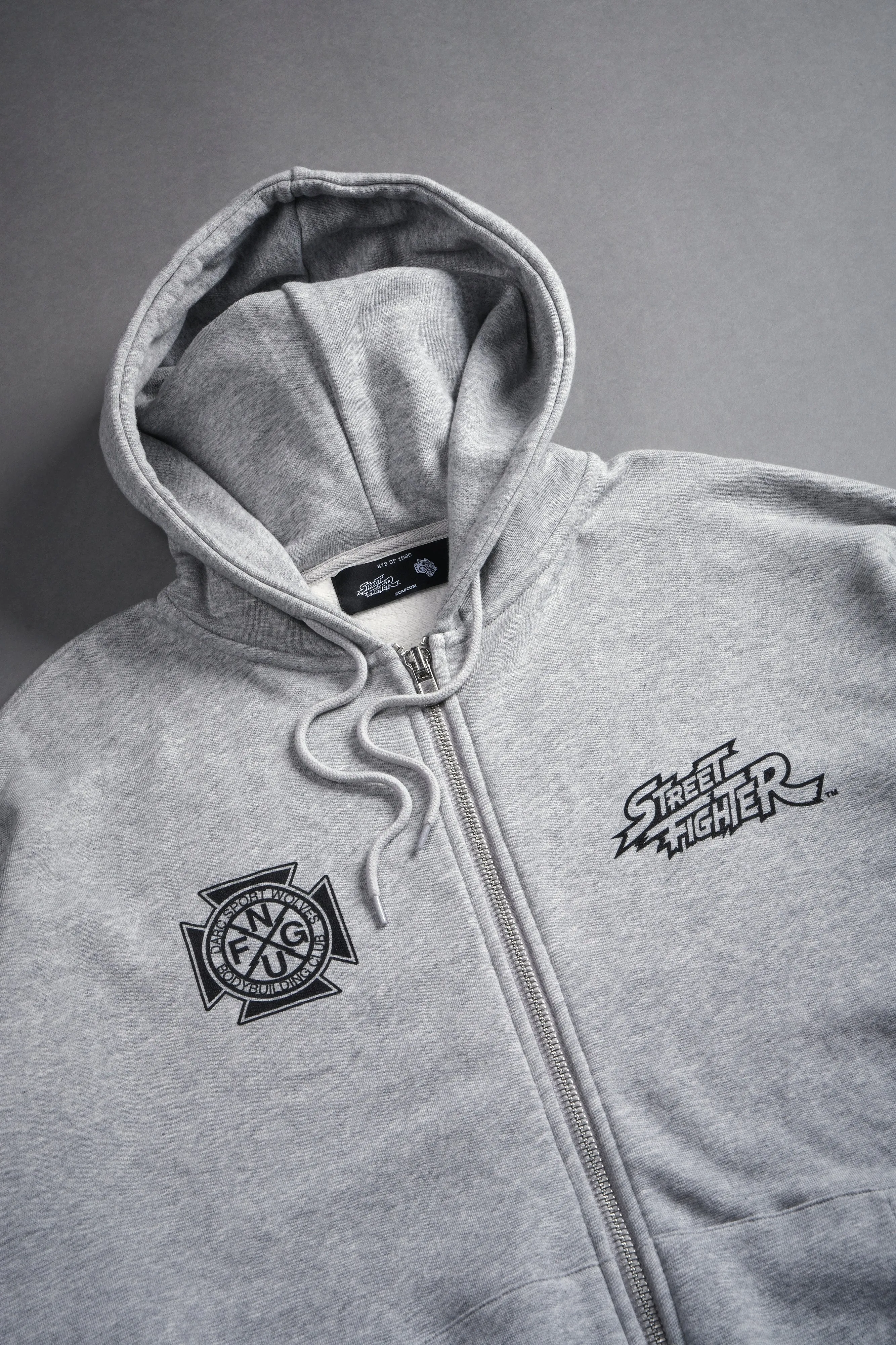 Final Boss "Chambers" Zip Hoodie in Light Athletic Gray