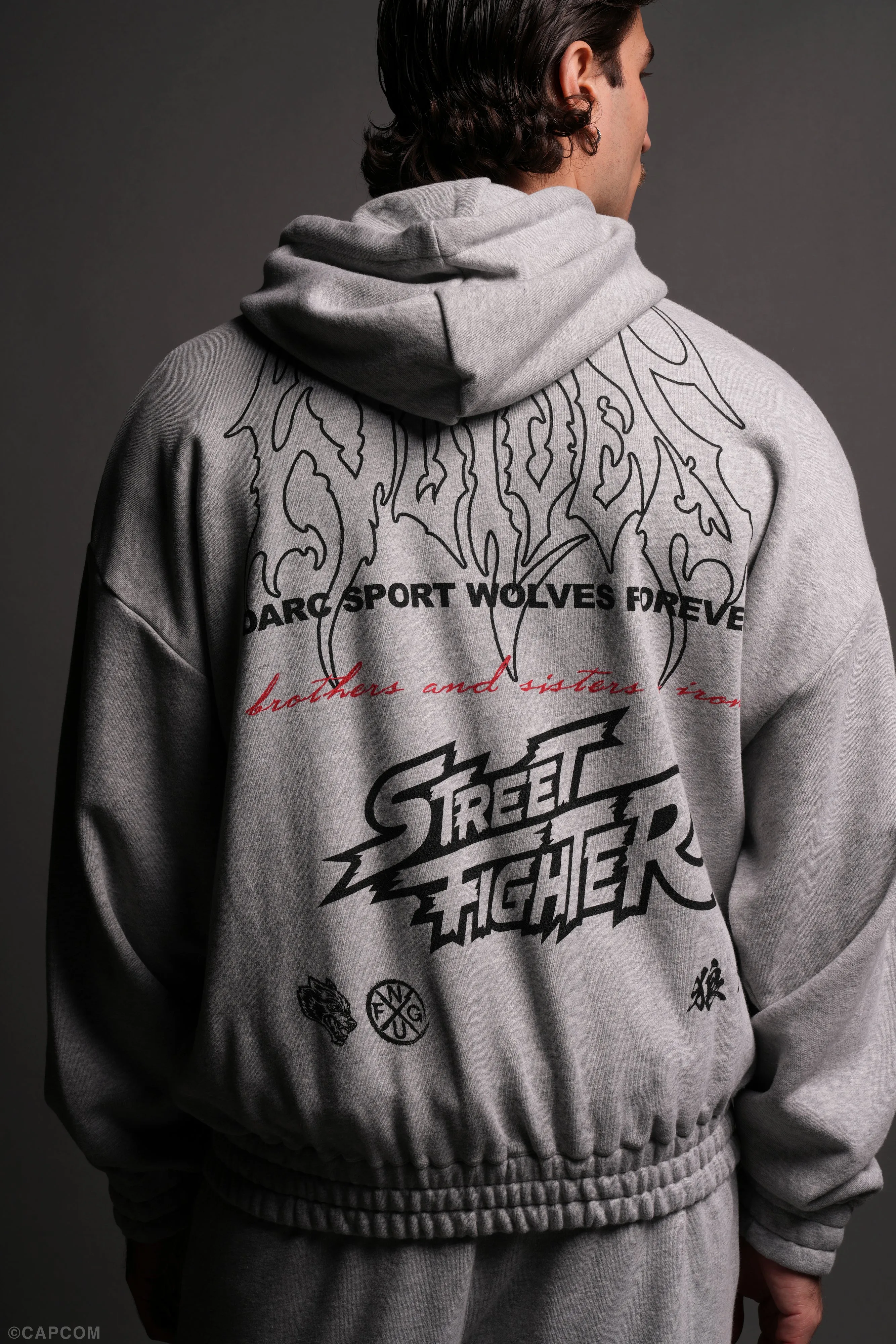 Final Boss "Chambers" Zip Hoodie in Light Athletic Gray