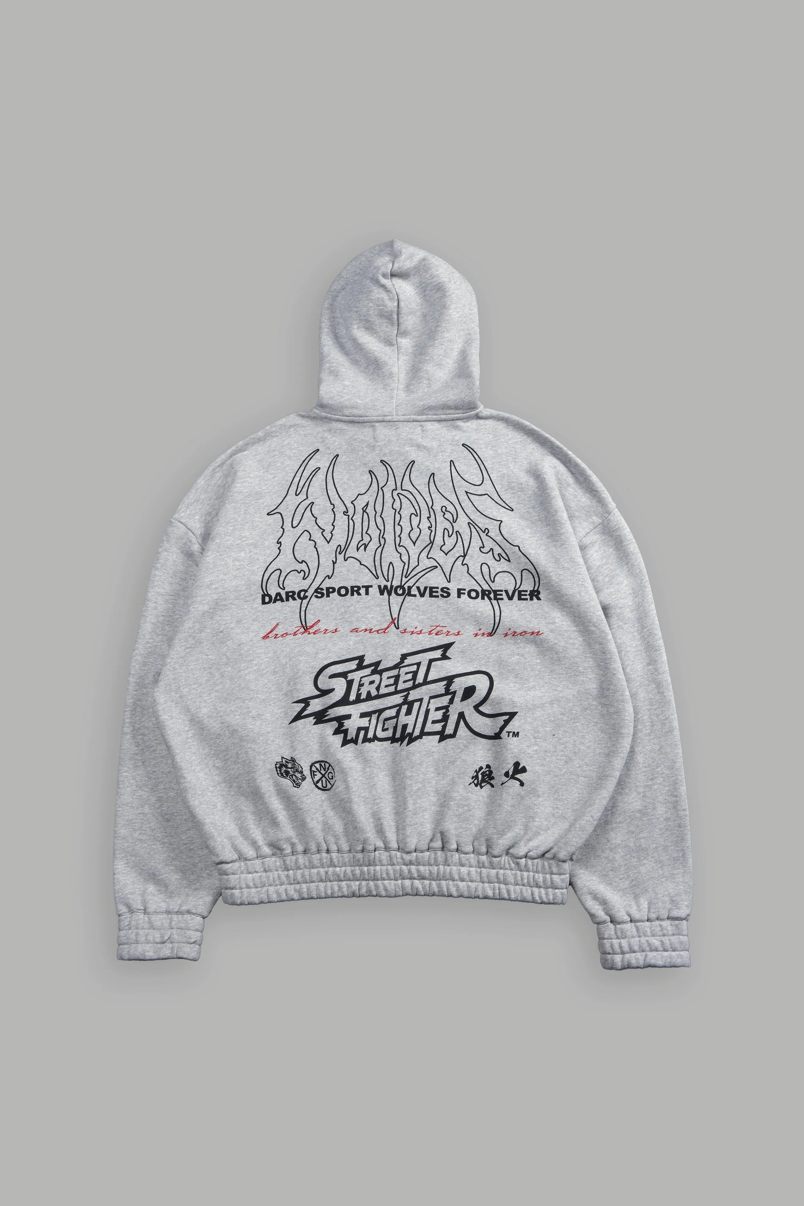 Final Boss "Chambers" Zip Hoodie in Light Athletic Gray