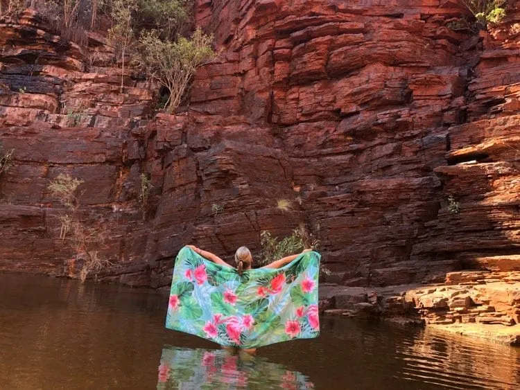 Flamingo Large Beach Towel & Pouch