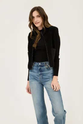 FLEECE ZIP UP VEST WITH POCKETS