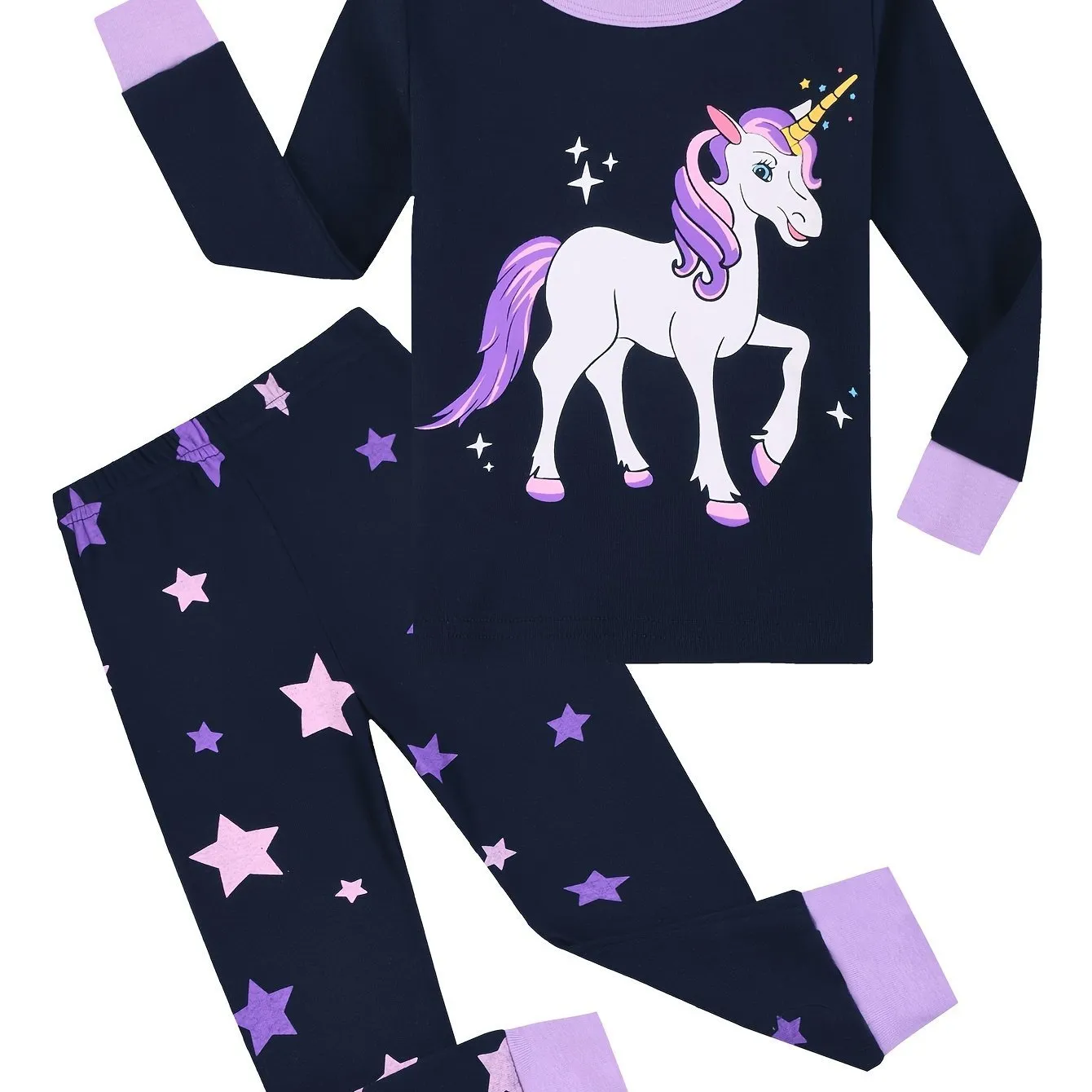 Girls Unicorn Pajama Set - Cozy & Durable Lounge Wear 🌈🦄