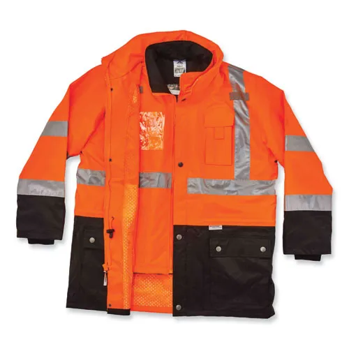 Glowear 8388 Class 3/2 Hi-vis Thermal Jacket Kit, Small, Orange, Ships In 1-3 Business Days