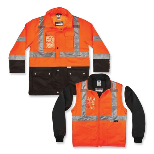 Glowear 8388 Class 3/2 Hi-vis Thermal Jacket Kit, Small, Orange, Ships In 1-3 Business Days