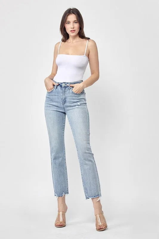 High Rise Straight Leg Jeans