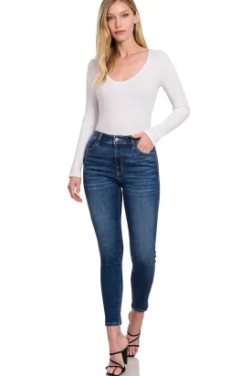 High Rise Vintage Washed Skinny Jeans