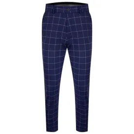 Ike Texture Tailored Fit Pant Atlanta Blue/White - AW23