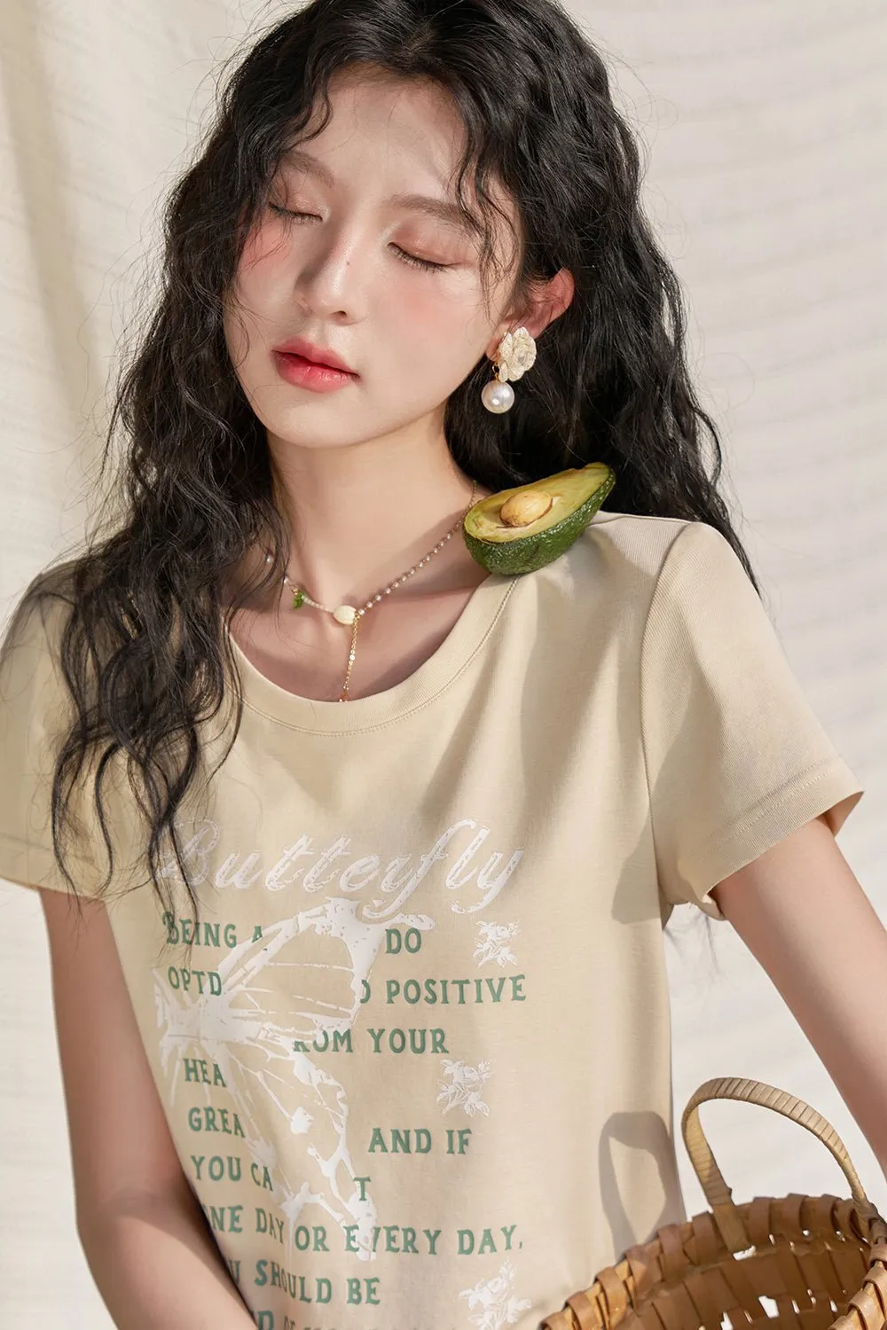 Letter Print T-shirt for Women