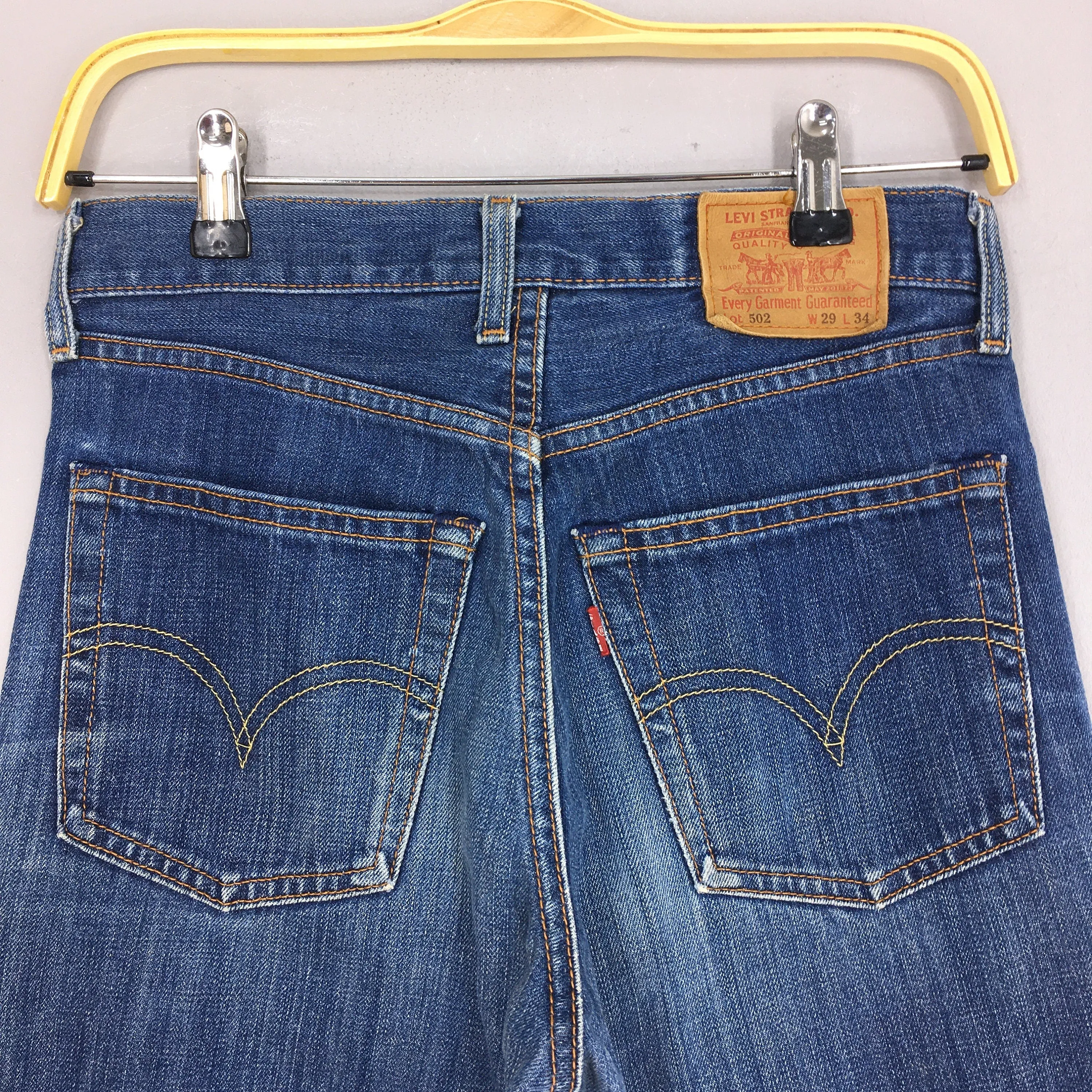 Levi's 502 Indigo Blue Stonewash Jeans Size 28x34