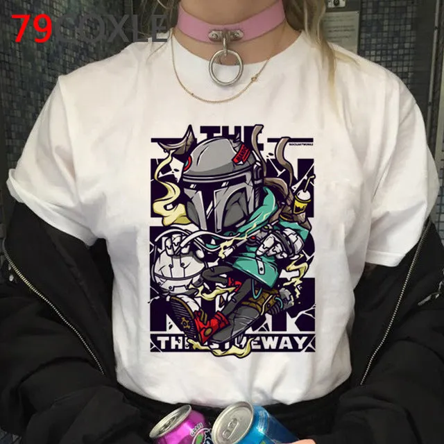 Lovely Baby Yoda T Shirt Men Star Wars Mandalorian T-Shirt Funny Cartoon The Child Yoda Cute Tshirt Hip Hop Top Tees Male