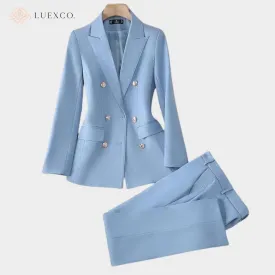 Luexco Women's Business Suit Blazer and Pants Set