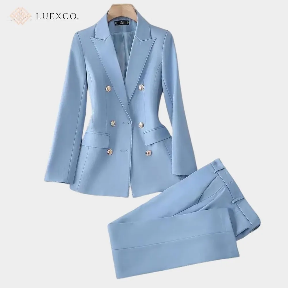 Luexco Women's Business Suit Blazer and Pants Set