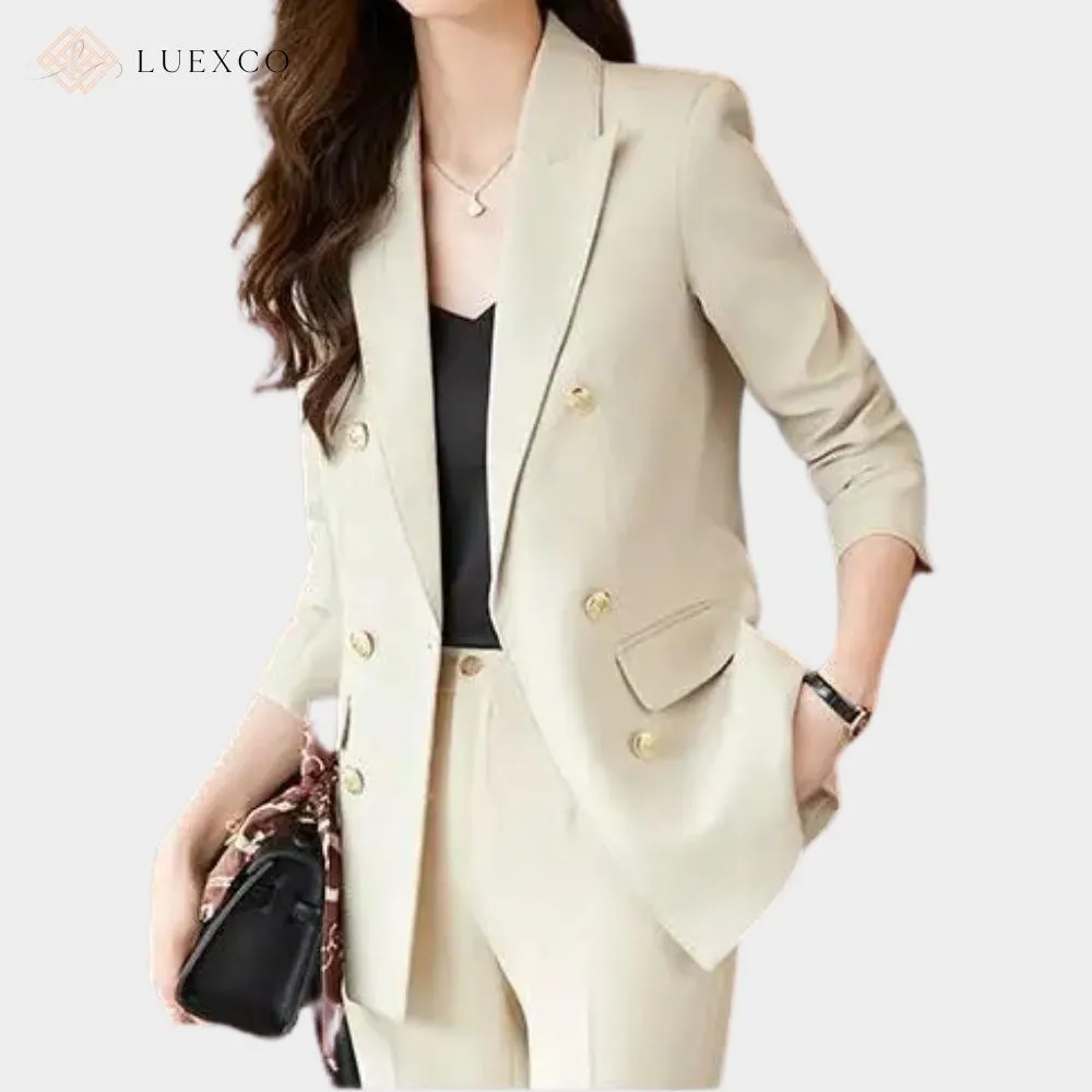 Luexco Women's Business Suit Blazer and Pants Set