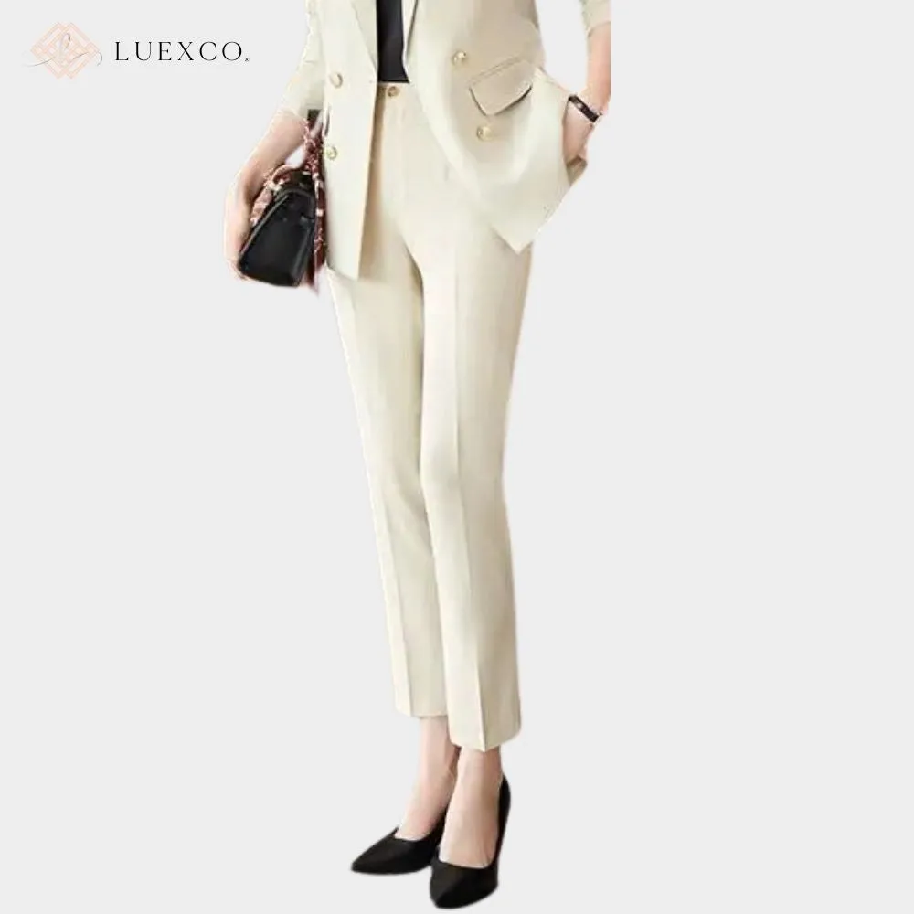 Luexco Women's Business Suit Blazer and Pants Set