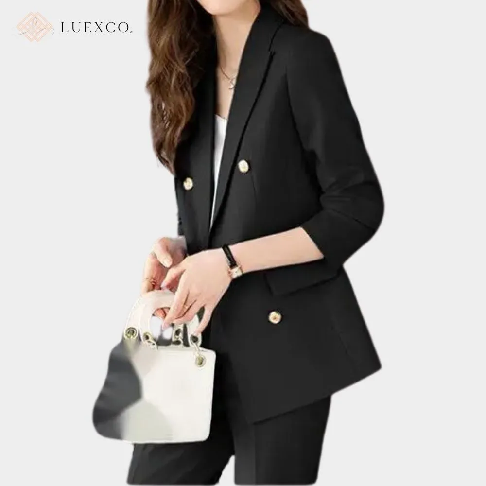 Luexco Women's Business Suit Blazer and Pants Set