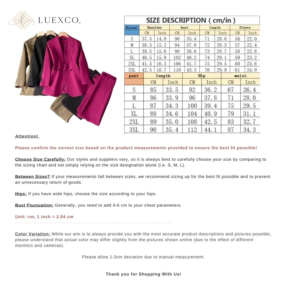 Luexco Women's Professional Business Suit Set