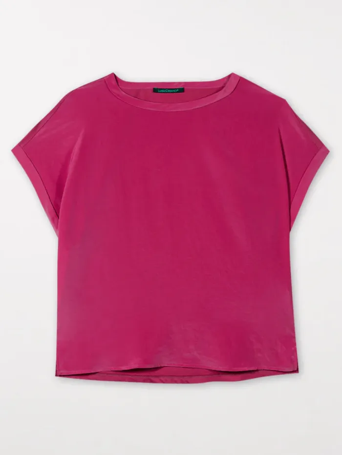 Luisa Cerano Jersey T Shirt In Berry Pink 308044 7600 Col 0455