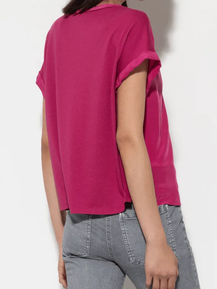 Luisa Cerano Jersey T Shirt In Berry Pink 308044 7600 Col 0455