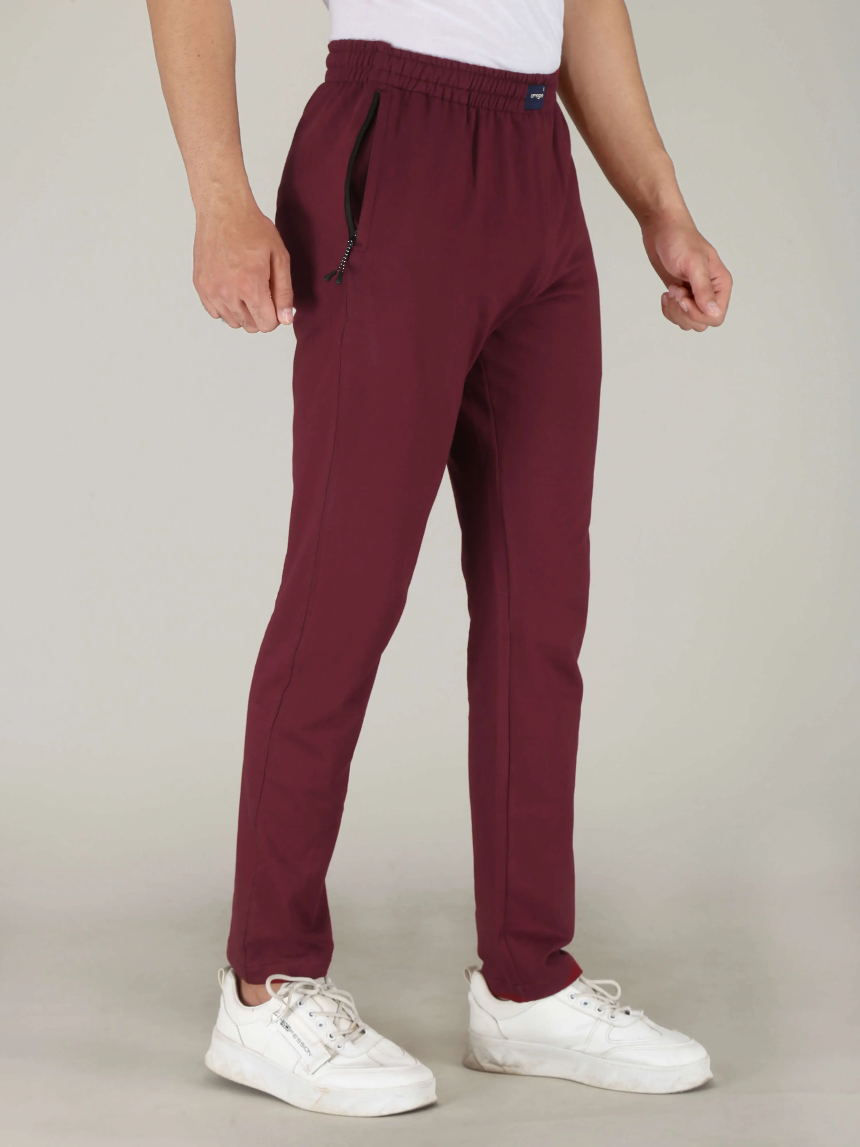 Maroon Pure Cotton Hosiery Pajamas for Men
