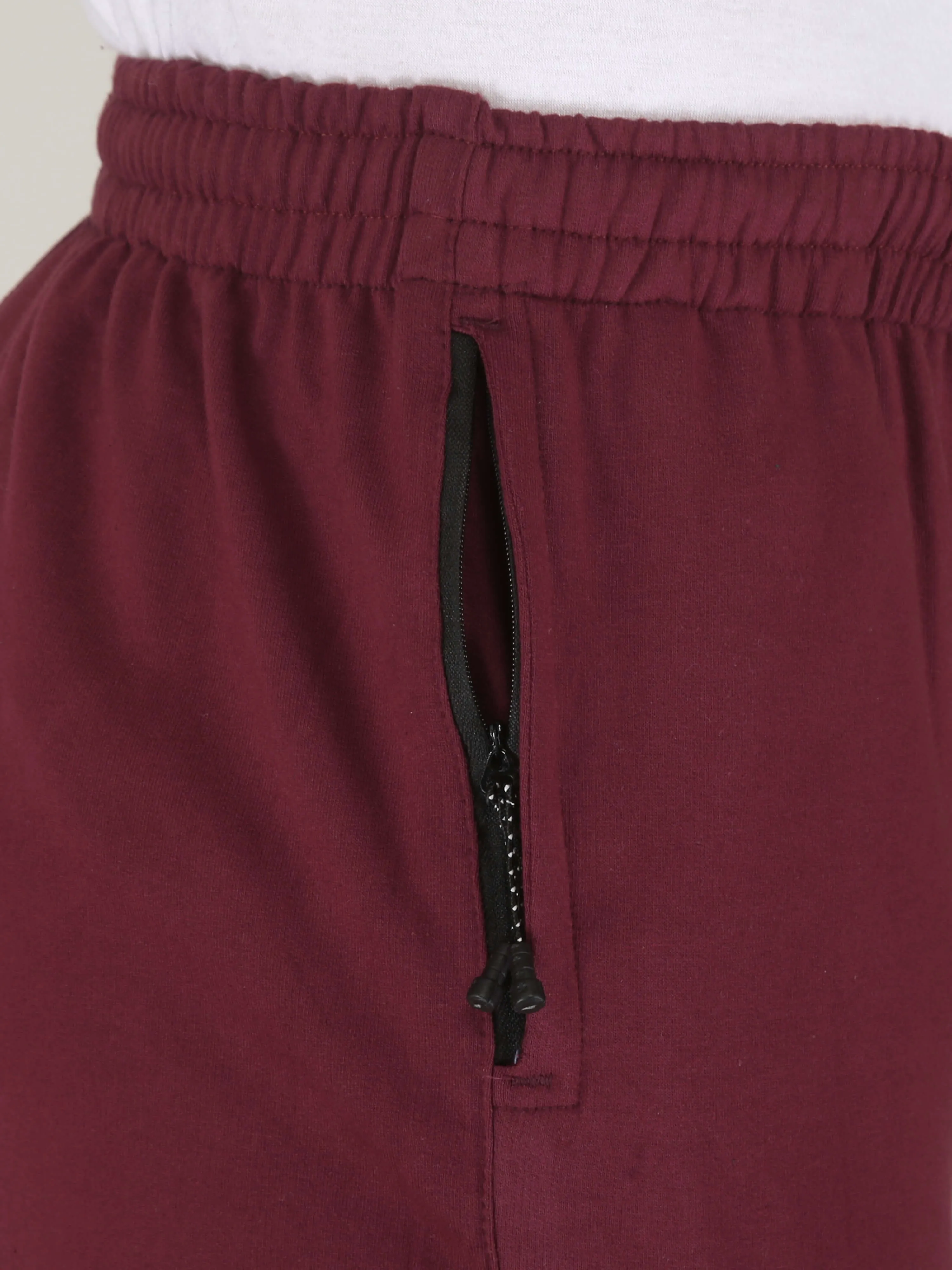 Maroon Pure Cotton Hosiery Pajamas for Men