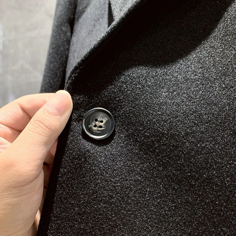 Men's Business Casual Suit Collar Black Suit