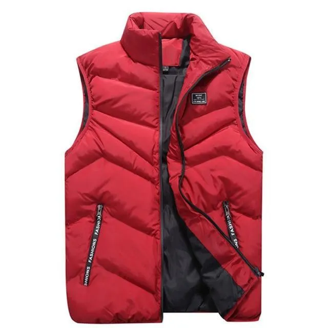 Mens Jacket Sleeveless Vest Casual Coats Cotton Thick Clothing Warm Men's Vest Thicken Waistcoats 8XL