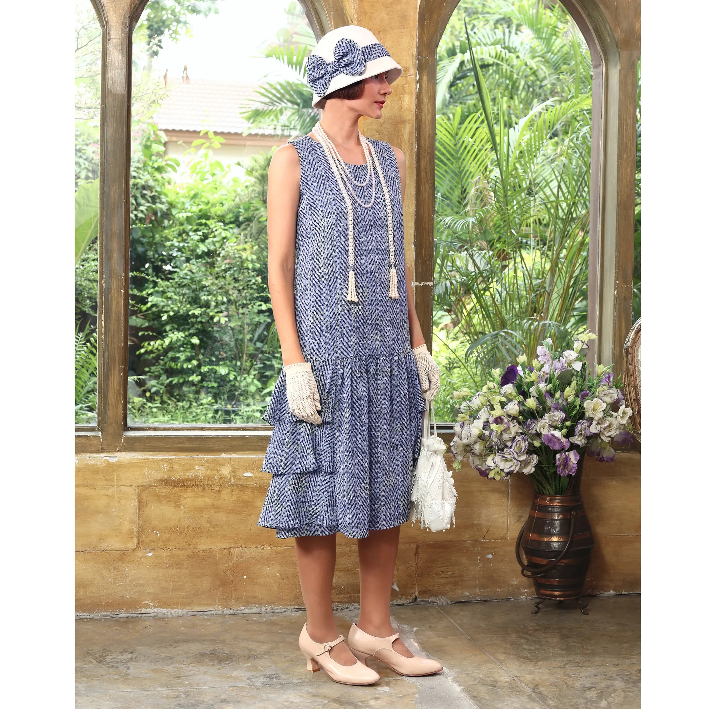 Navy blue Gatsby jacket - or 2-piece ensemble with matching dress