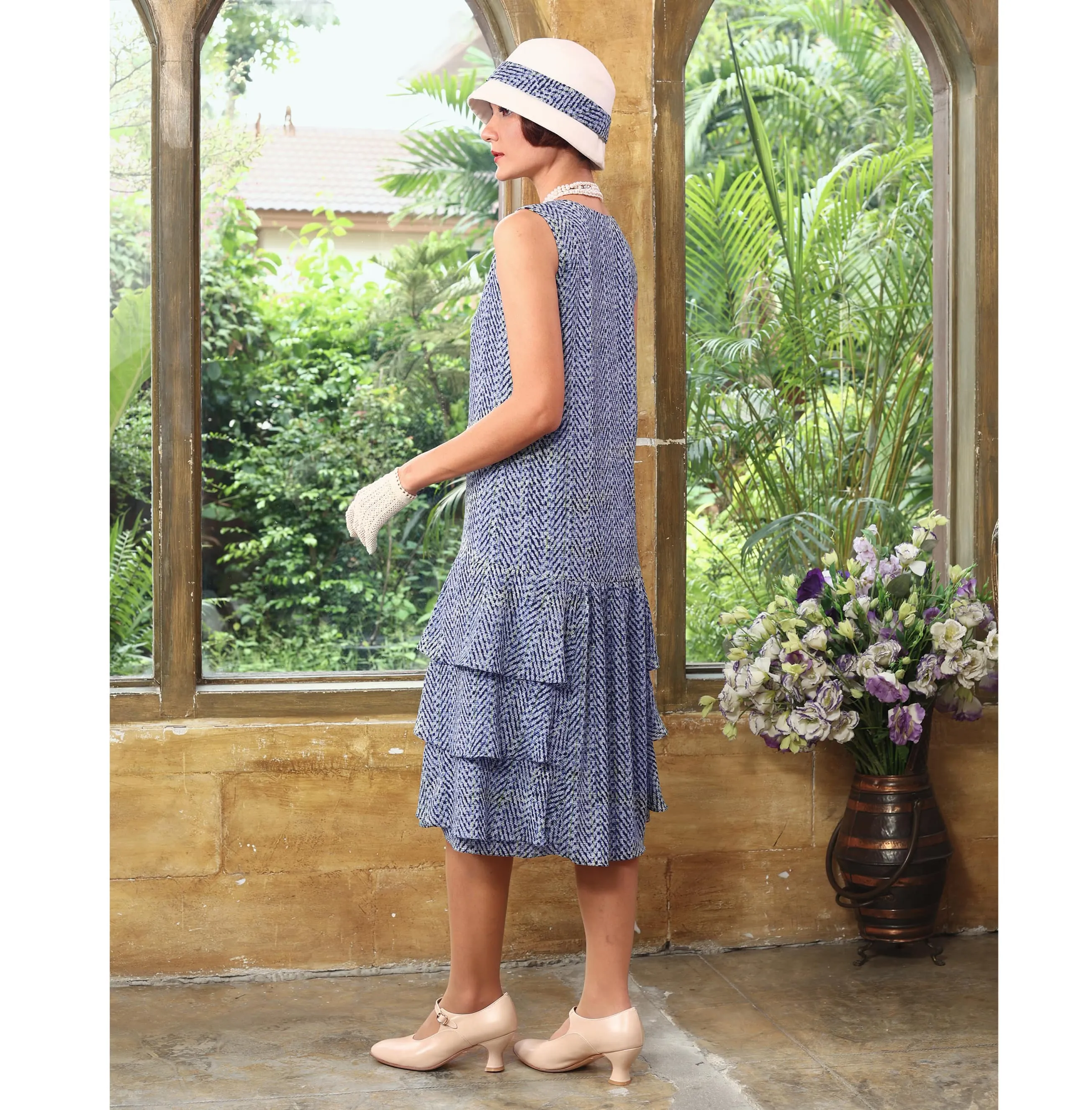 Navy blue Gatsby jacket - or 2-piece ensemble with matching dress