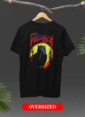 Nijom Nixa Moi Nixasor | Assamese graphic printed t shirt | Oversized | Black | Men