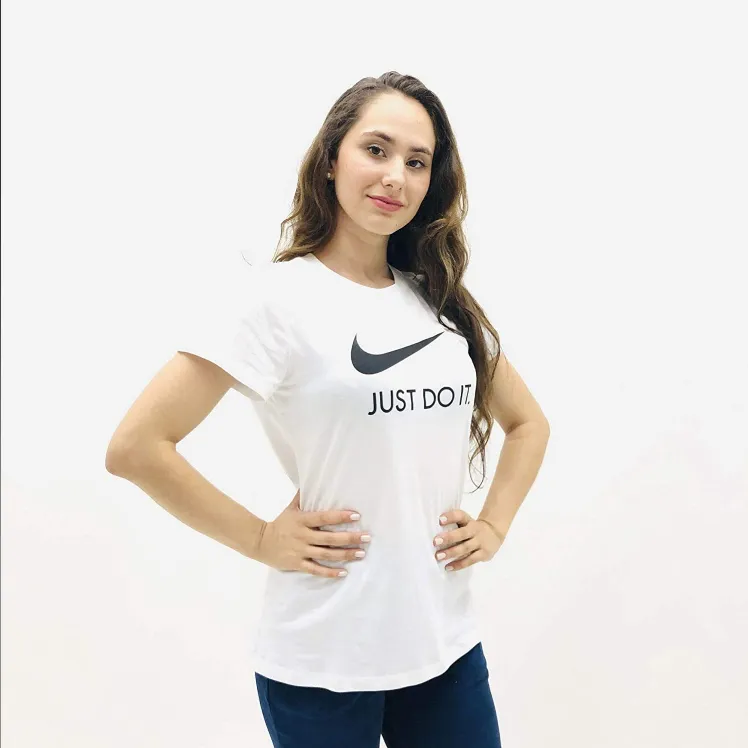 Nike T-shirt in jersey da donna W CI1383 100 bianco