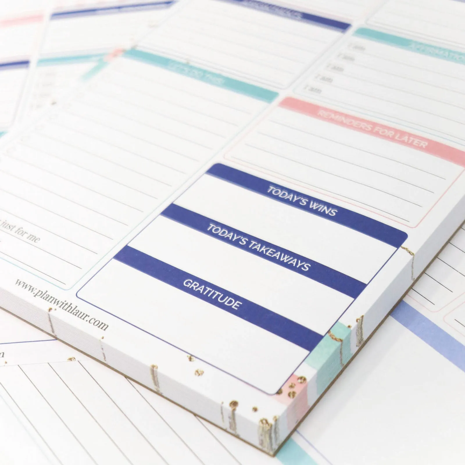 Planning Pad, 6" x 9", Double Sided Planning Pad, Plan with Laur