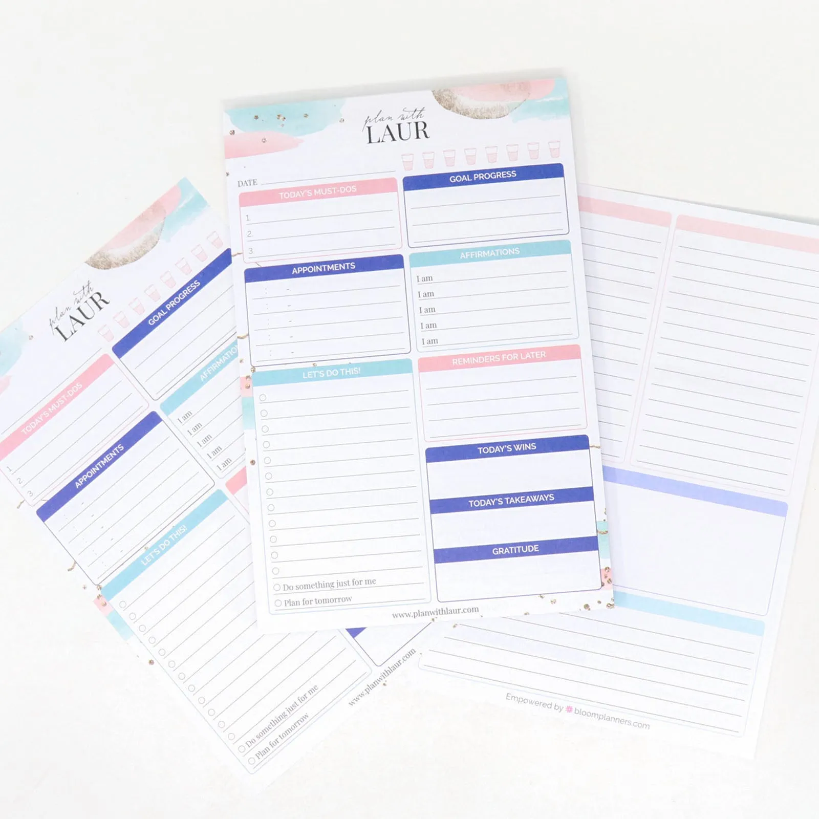 Planning Pad, 6" x 9", Double Sided Planning Pad, Plan with Laur