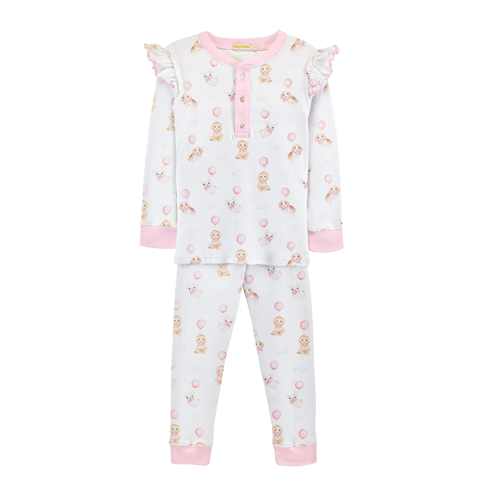 Puppies & Balloons Pajamas - Pink