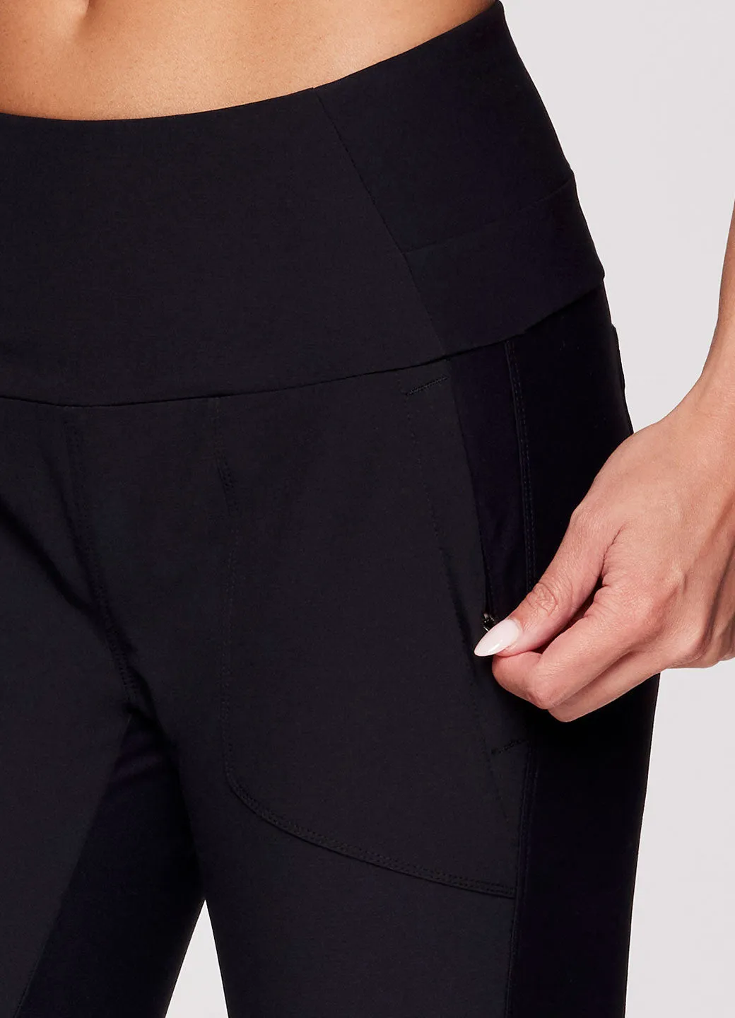 Riley Stretch Woven Knit Hybrid Pant