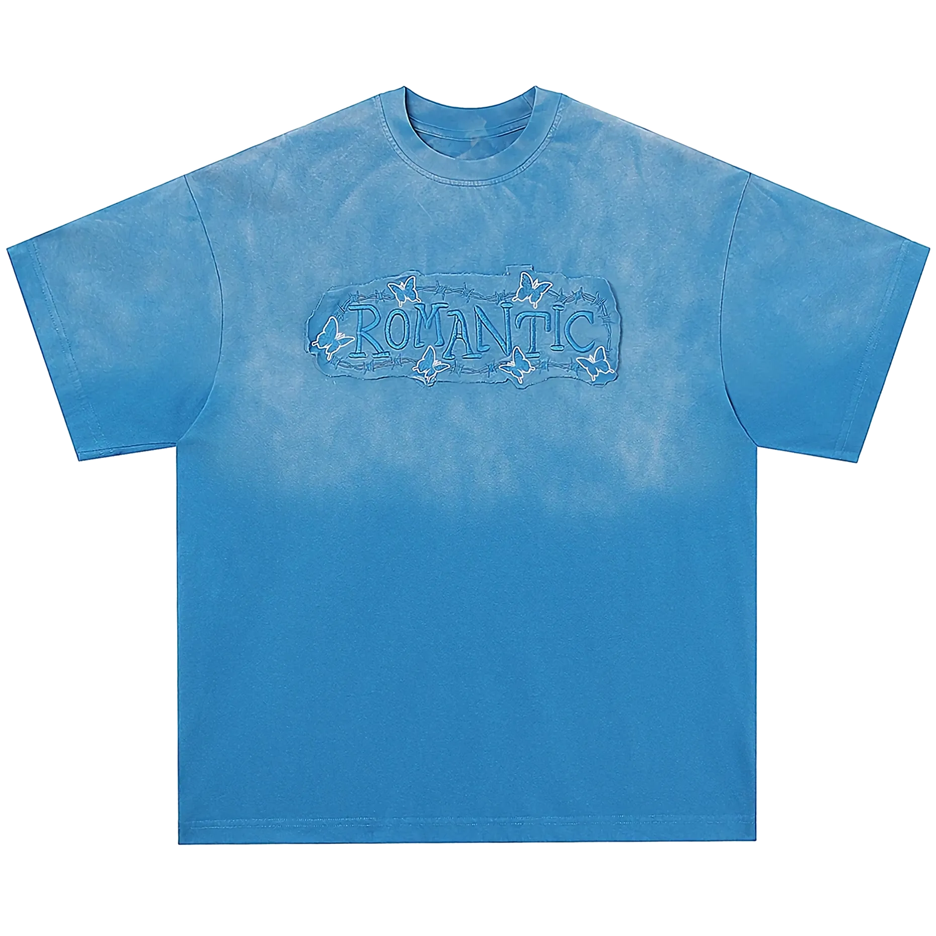 'Romantic' Embroidered Cotton T-Shirt