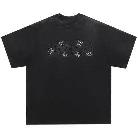 'Romantic' Embroidered Cotton T-Shirt