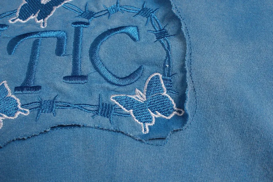 'Romantic' Embroidered Cotton T-Shirt