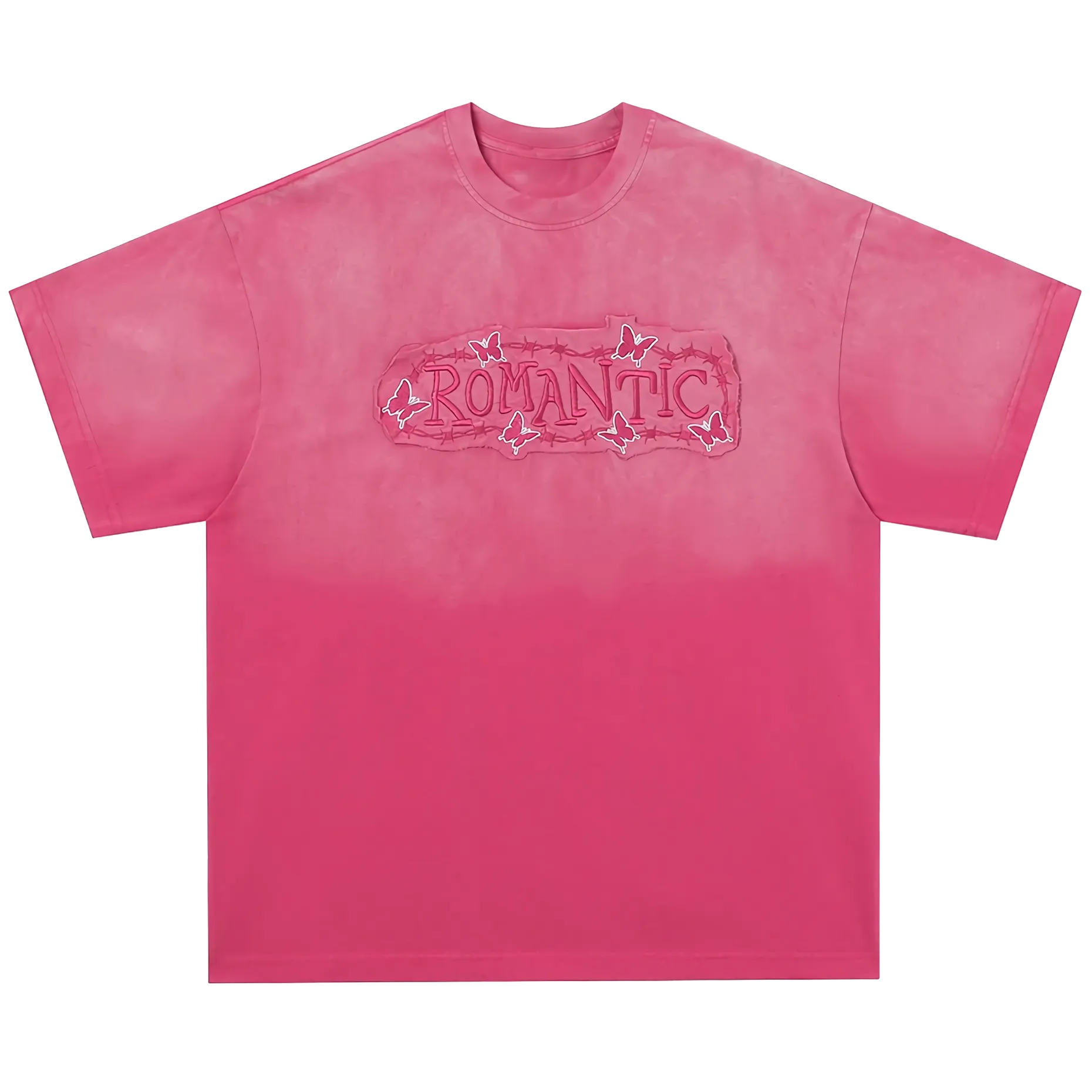 'Romantic' Embroidered Cotton T-Shirt