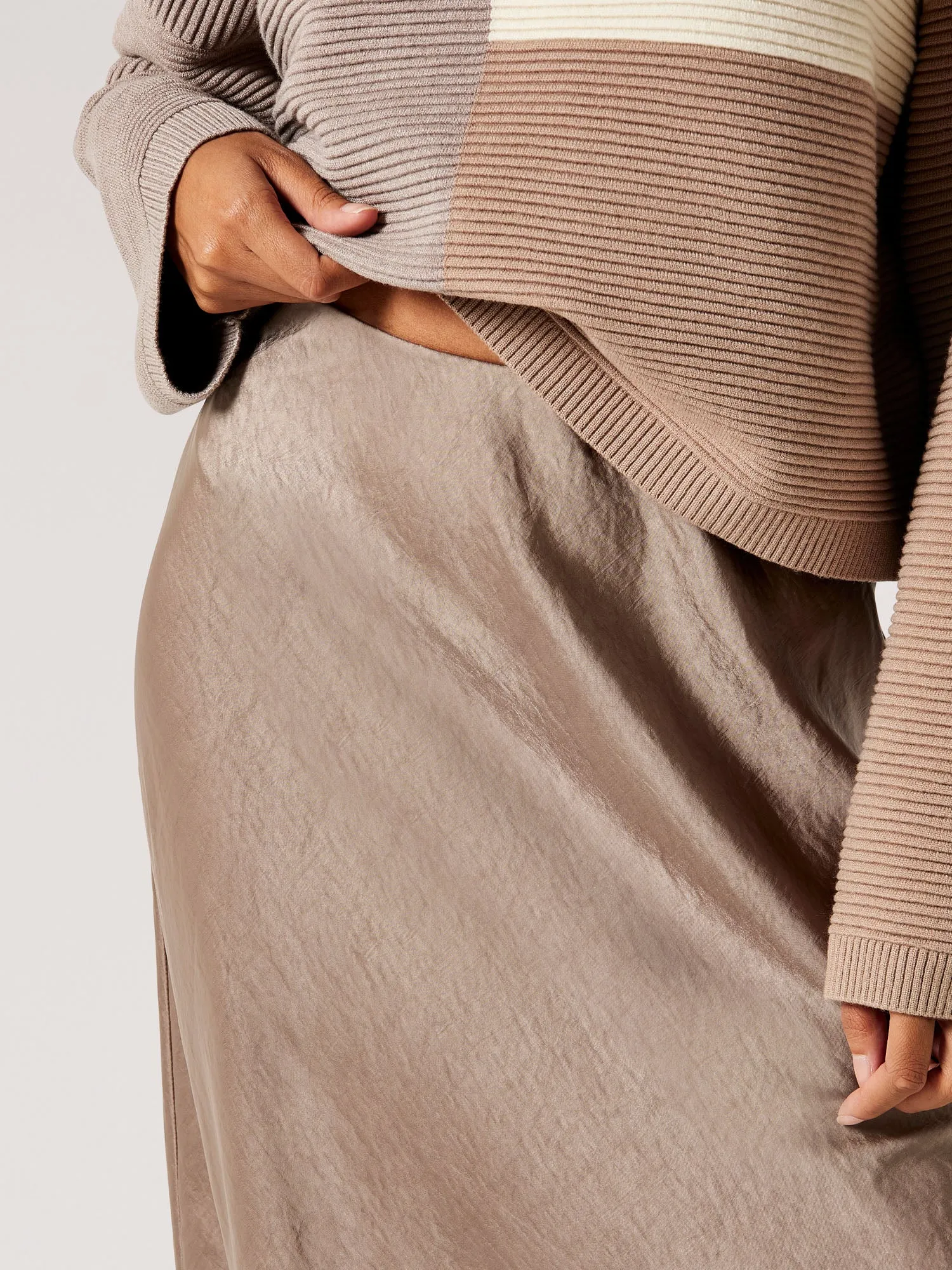 Satin Bias Midaxi Skirt