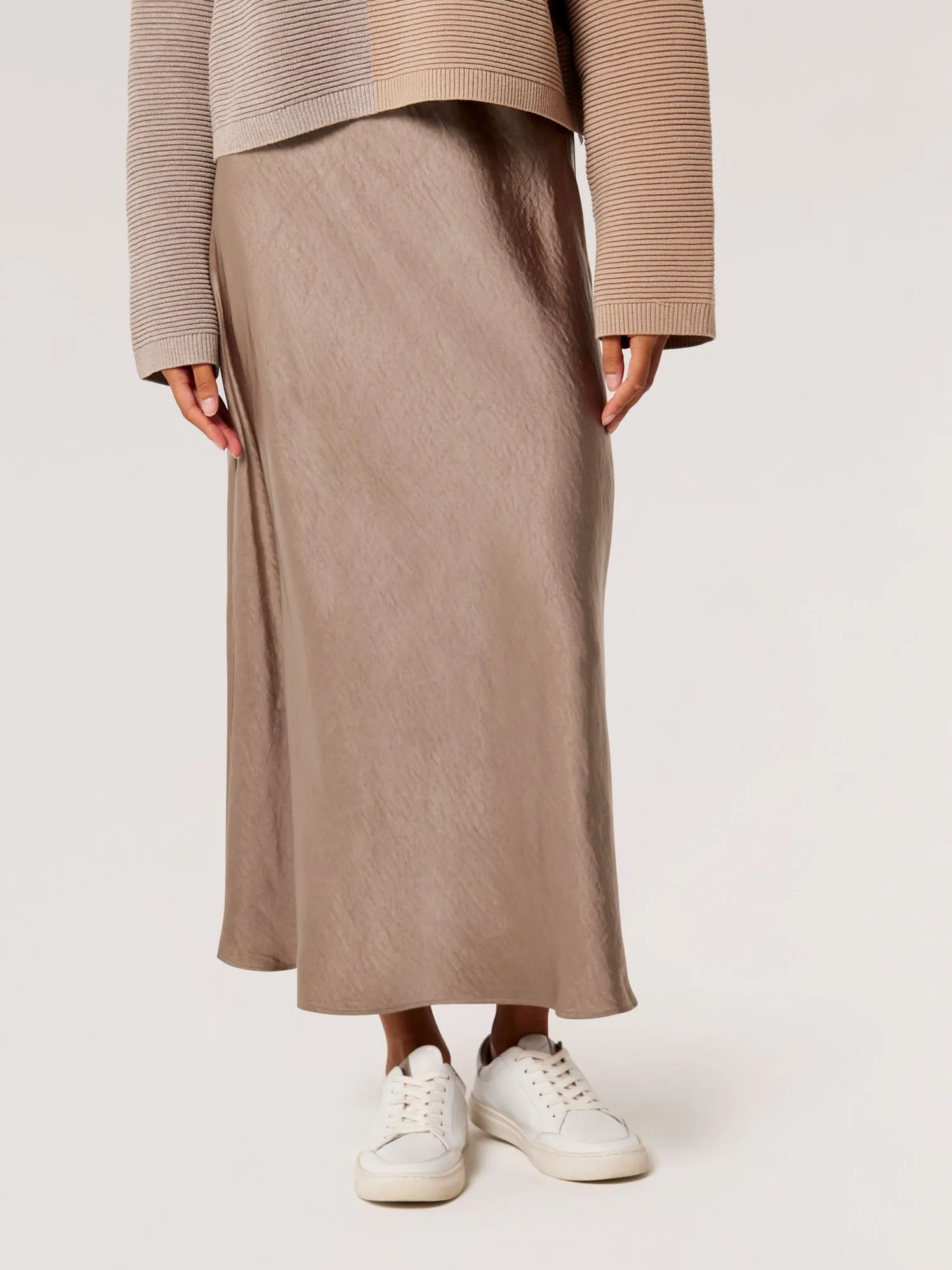 Satin Bias Midaxi Skirt