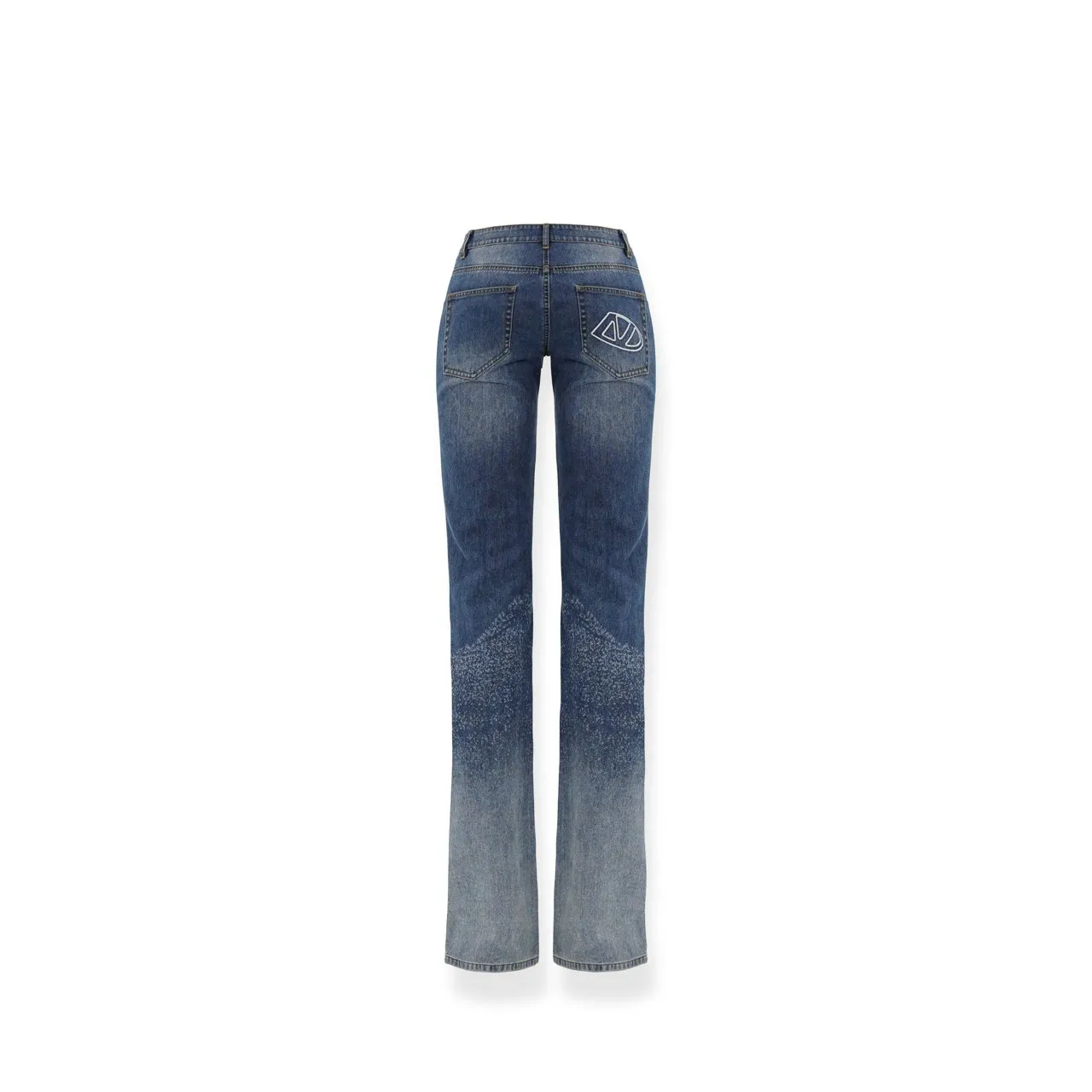 See-Through Mesh Slimming Jeans