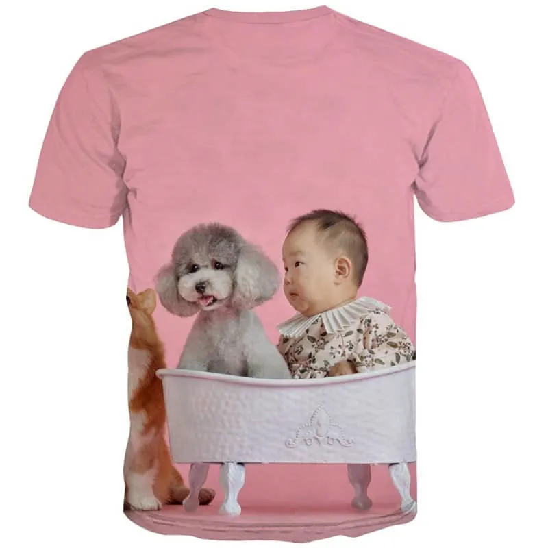 shirt cute dog happy dog 3D t shirt Cool art costume puppy men