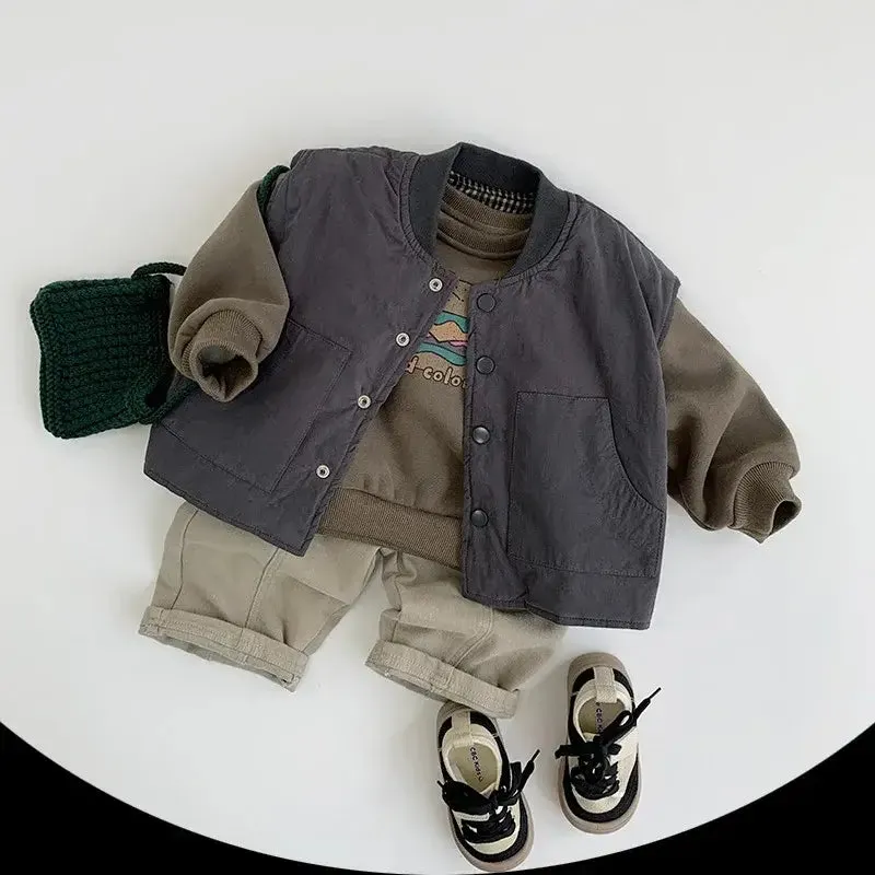 Snap-Button Winter Unisex Vest