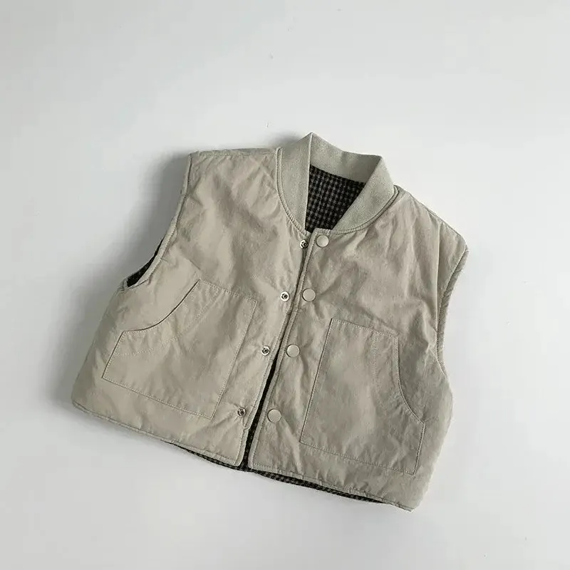 Snap-Button Winter Unisex Vest