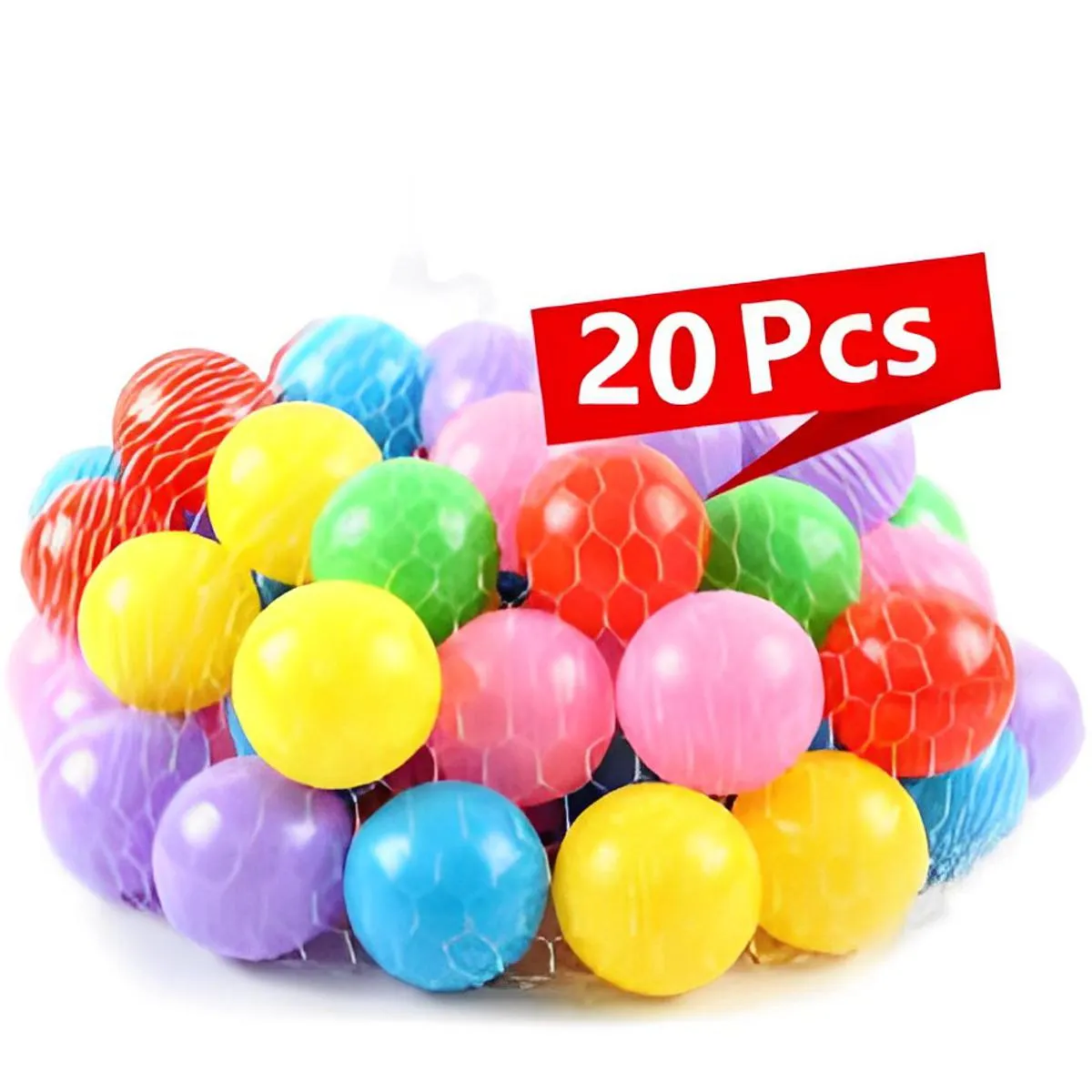 Soft Plastic Balls 20 Pcs Set - Multicolor