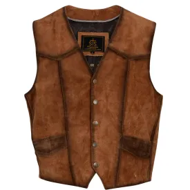 STS Ranchwear Men's Chisum Vest in Rusty Nail