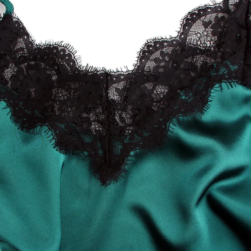 Summer Sexy Ladies' Sleeveless Lace Spaghetti Strap Pajamas