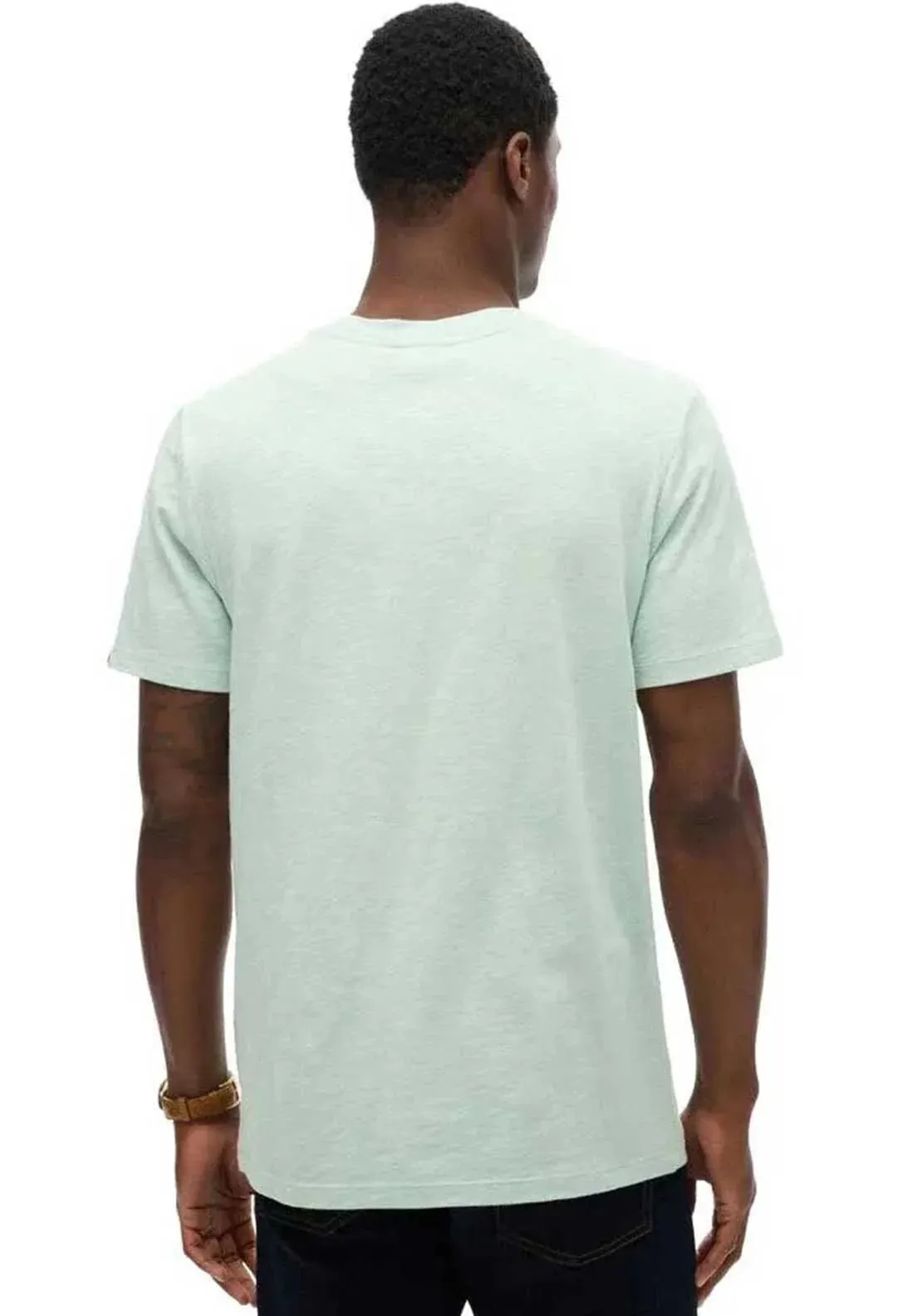 Superdry Terrain Logo Stripe Relaxed T-Shirt - Harbour Grey Slub