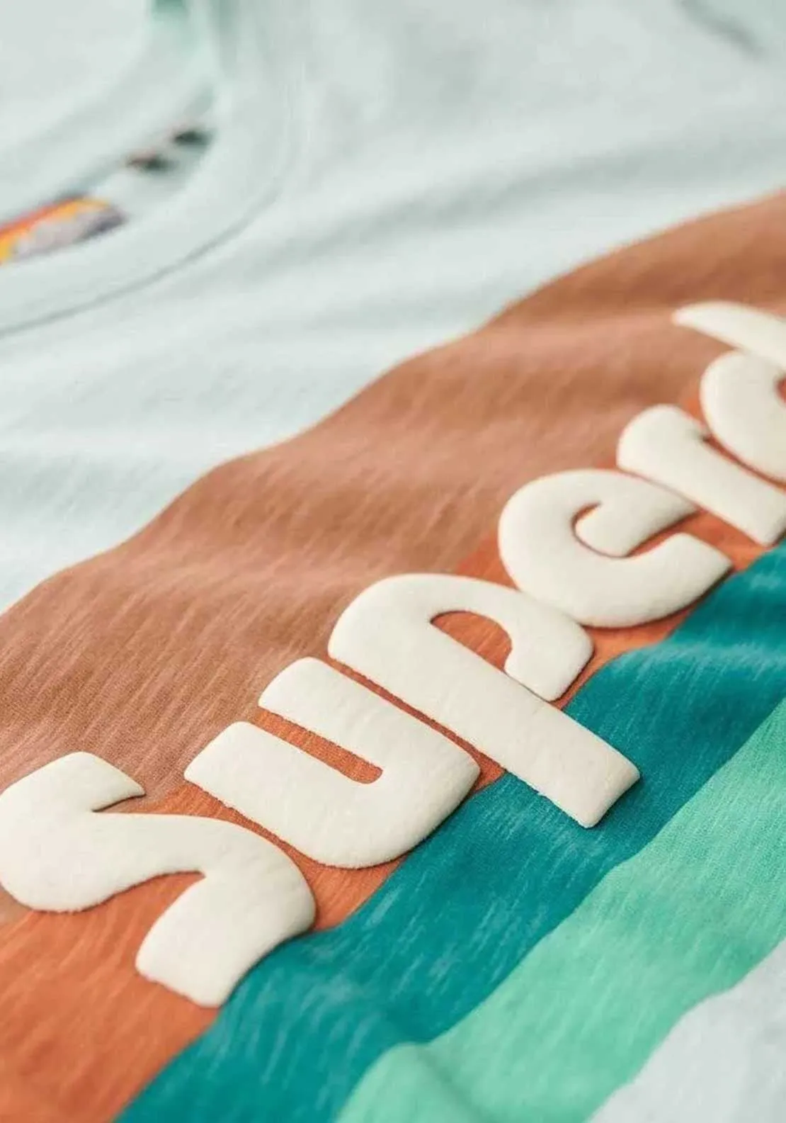 Superdry Terrain Logo Stripe Relaxed T-Shirt - Harbour Grey Slub